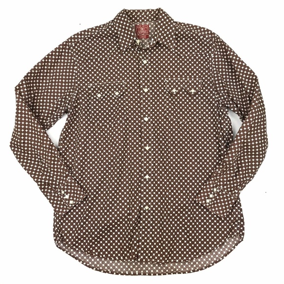 Lucky Brand Pearl Snap Western Shirt L - Picture 1 of 4